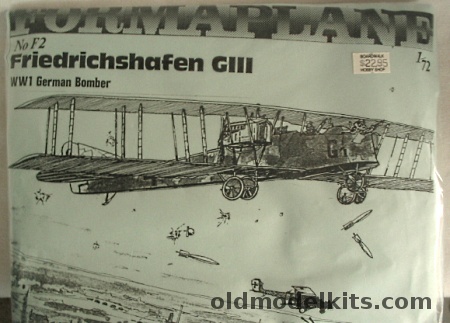 Formaplane 1/72 Friedrichshafen GIII (G-III) - WWI German Bomber - Bagged, F2 plastic model kit